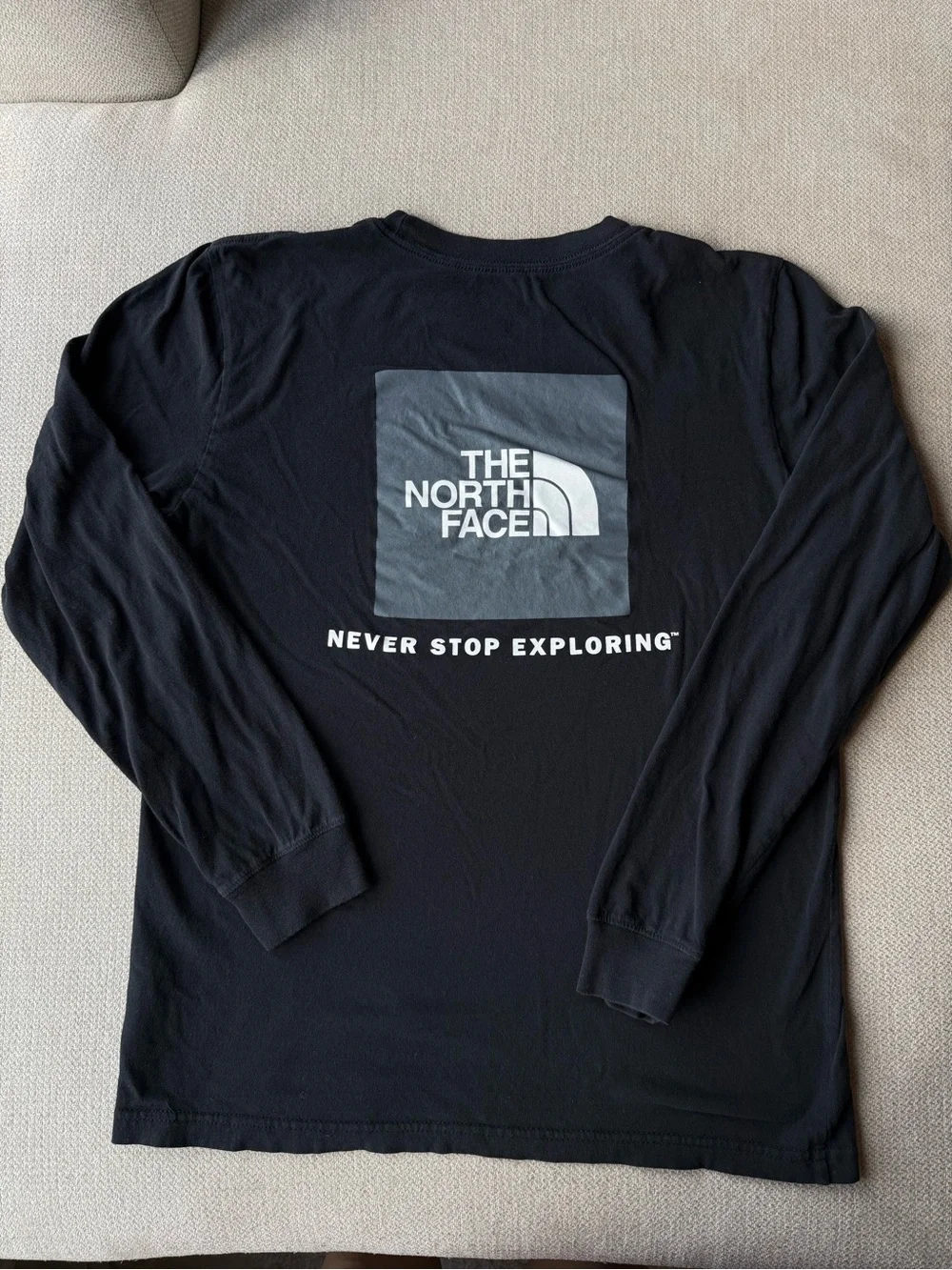 The North Face Black Tee with White Logo